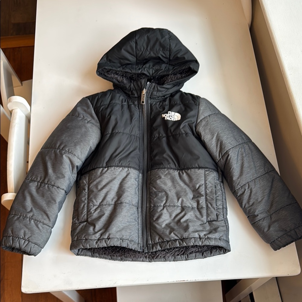 The North Face Kids' Black and Gray Puffer Jacket